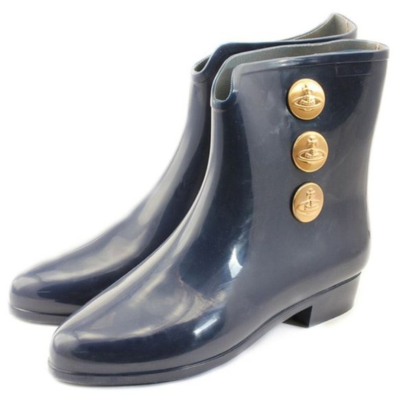 Melissa X Vivienne Westwood Ankle Boot lii Blue 10 - Picture 1 of 3